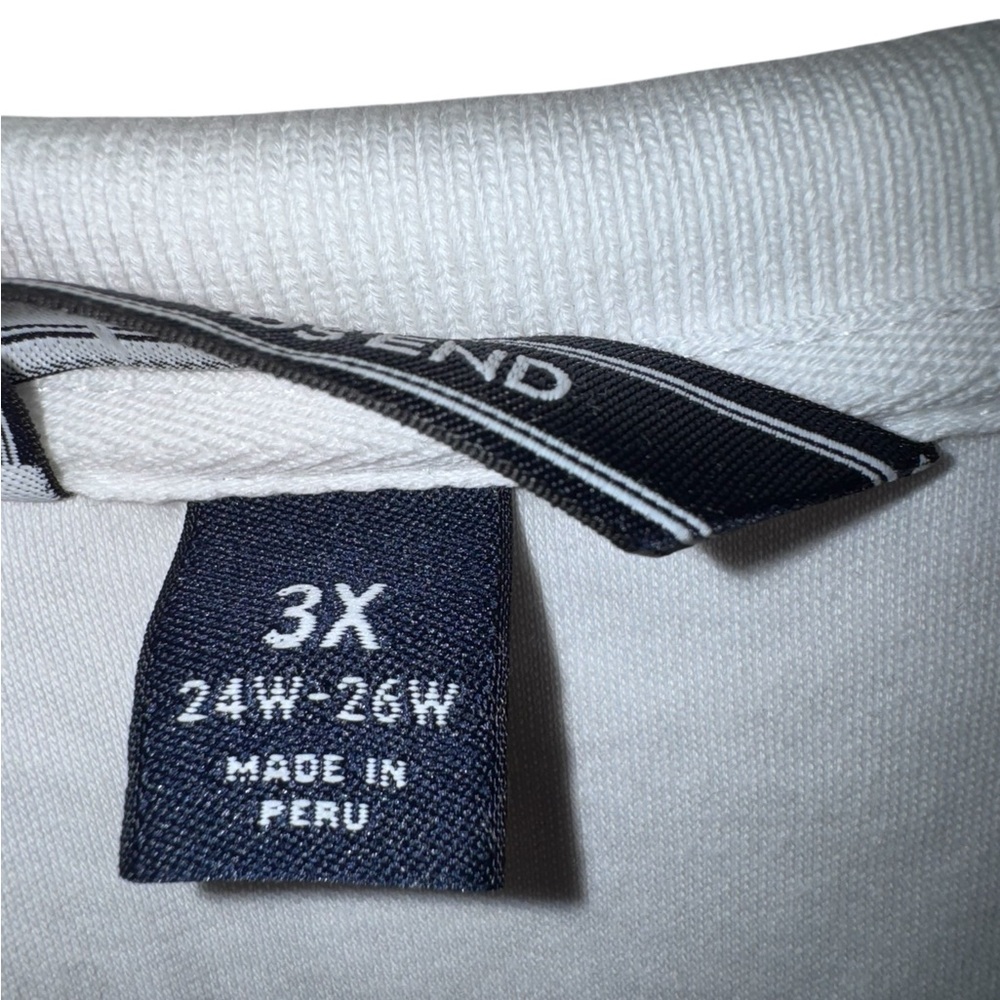 Lands’ End Pima Cotton White Polo Shirt Women’s Plus 3X Scottie Dog Logo - Picture 4 of 9